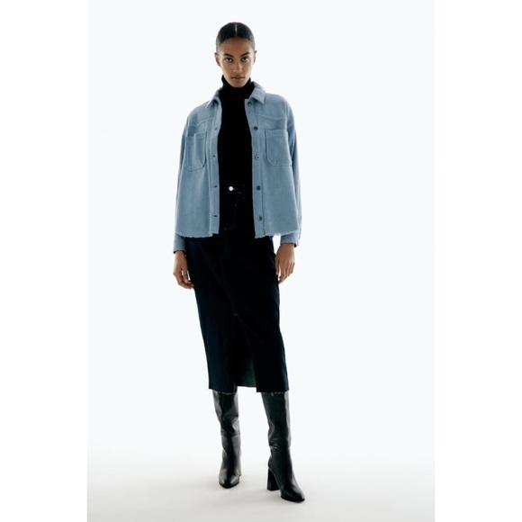 ZARA Cropped Corduroy Overshirt - Picture 12 of 13